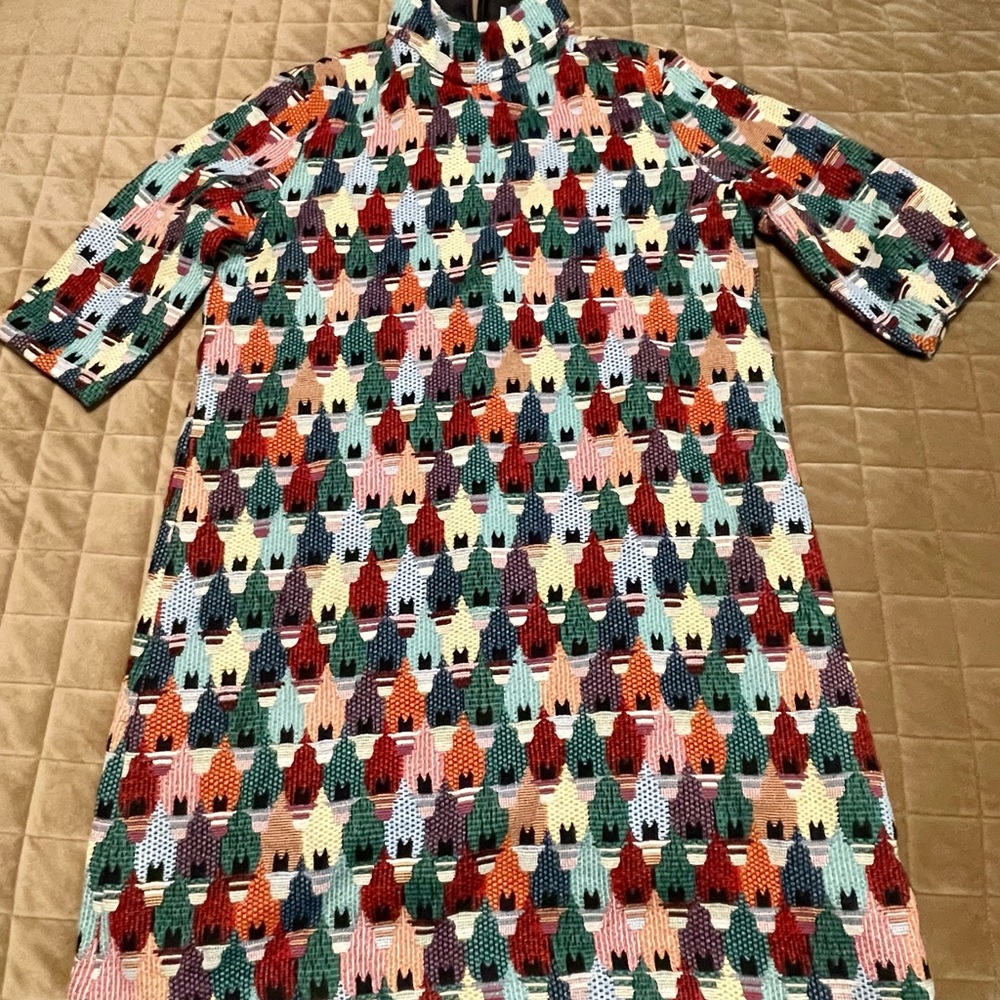 Tuckernuck Green and Blue Sheath Dress with Raglan Sleeves